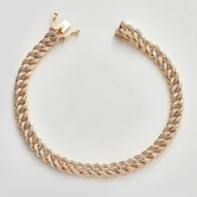14KY 1.70CTW DIAMOND MIAMI CUBAN BRACELET