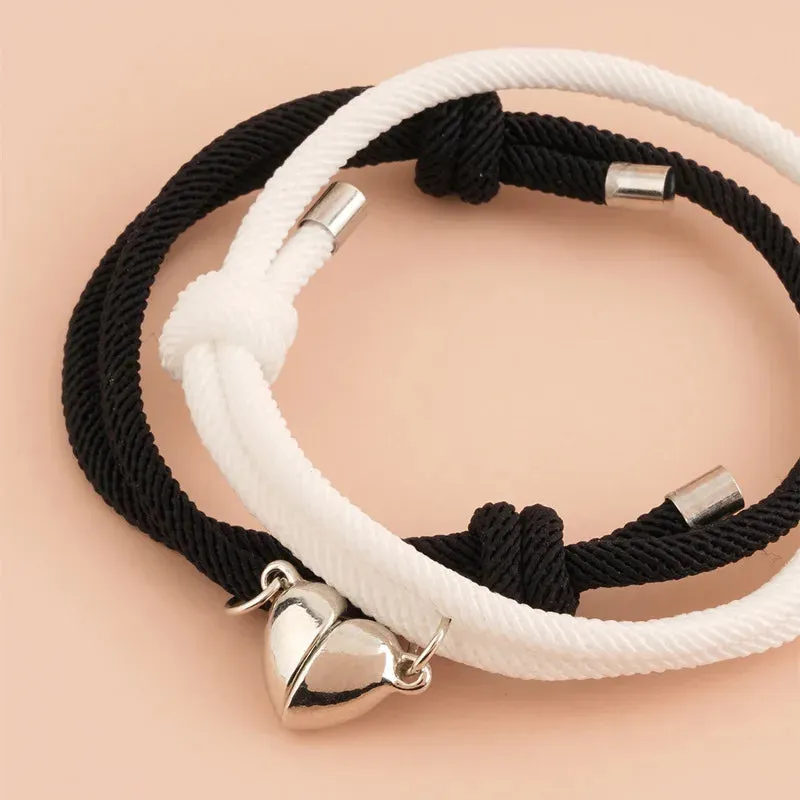 Adjustable Braided Magnetic Couple Bracelet – Strengthen Your Bond