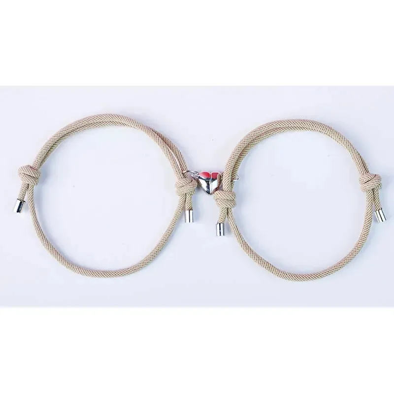 Adjustable Braided Magnetic Couple Bracelet – Strengthen Your Bond