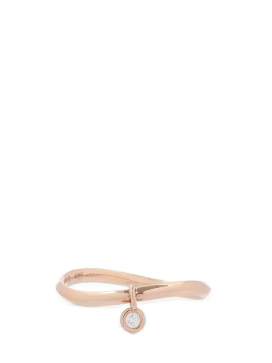 DoDo   9kt Rose gold &amp; diamond Essential ring 