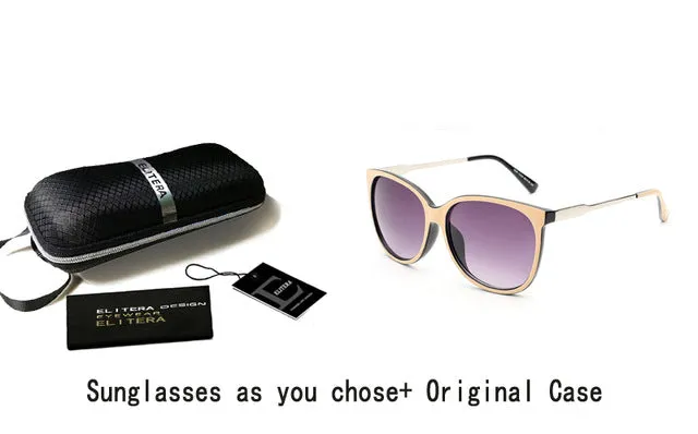 ELITERA 2017 Luxury Women Sunglasses Fashion Round Ladies Vintage Retro Brand Designer Oversized Female Sport Sun Glasses Tide