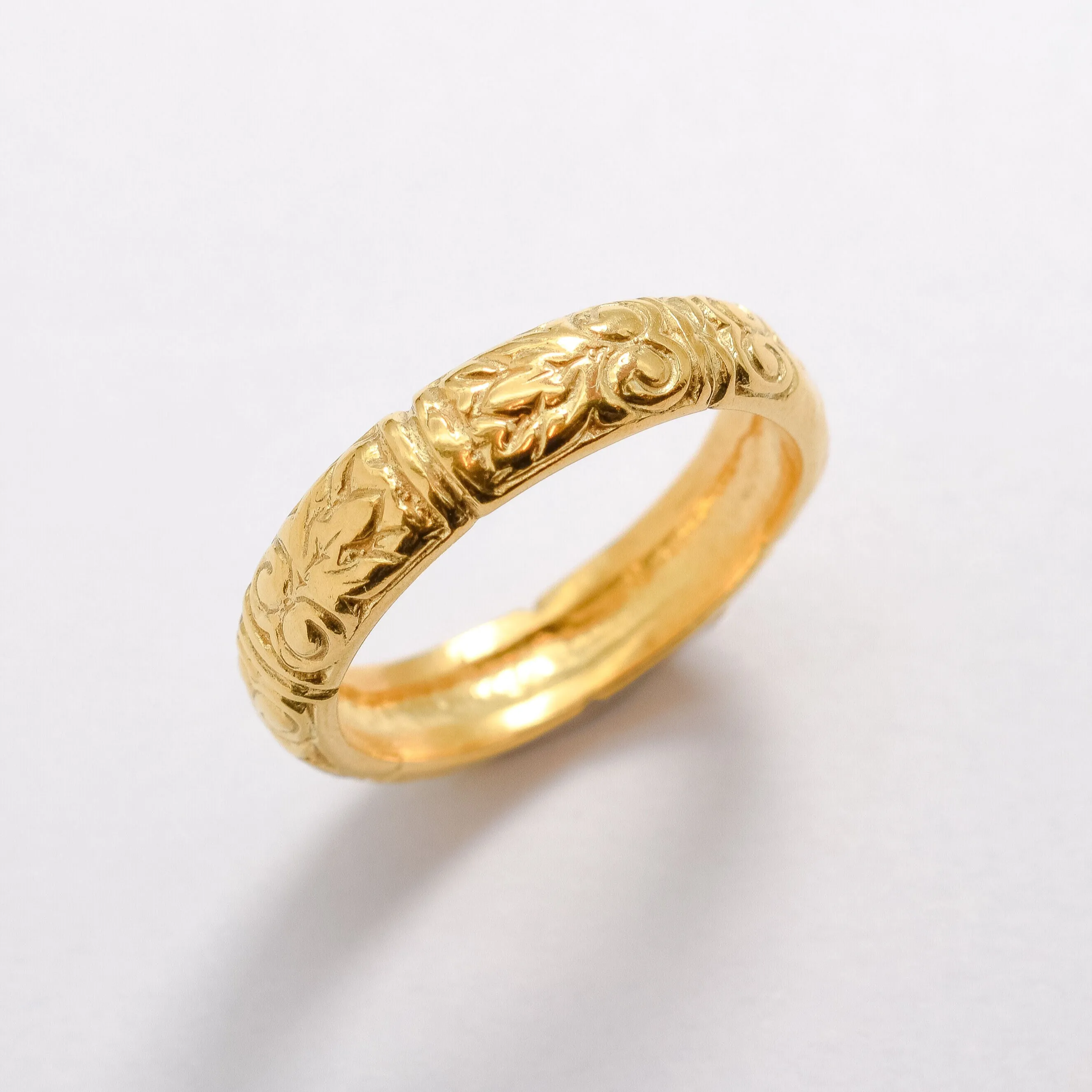 Gold Tribal Ring - Gold Boho Ring - Gold Stackable Band