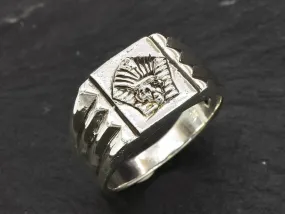 Pharaoh Ring - Silver Egyptian Ring, Silver Chunky Ring