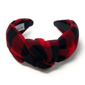 Plaid Corduroy Knot Headband