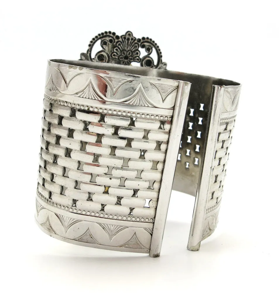 Silver Filigree Cuff Bracelet