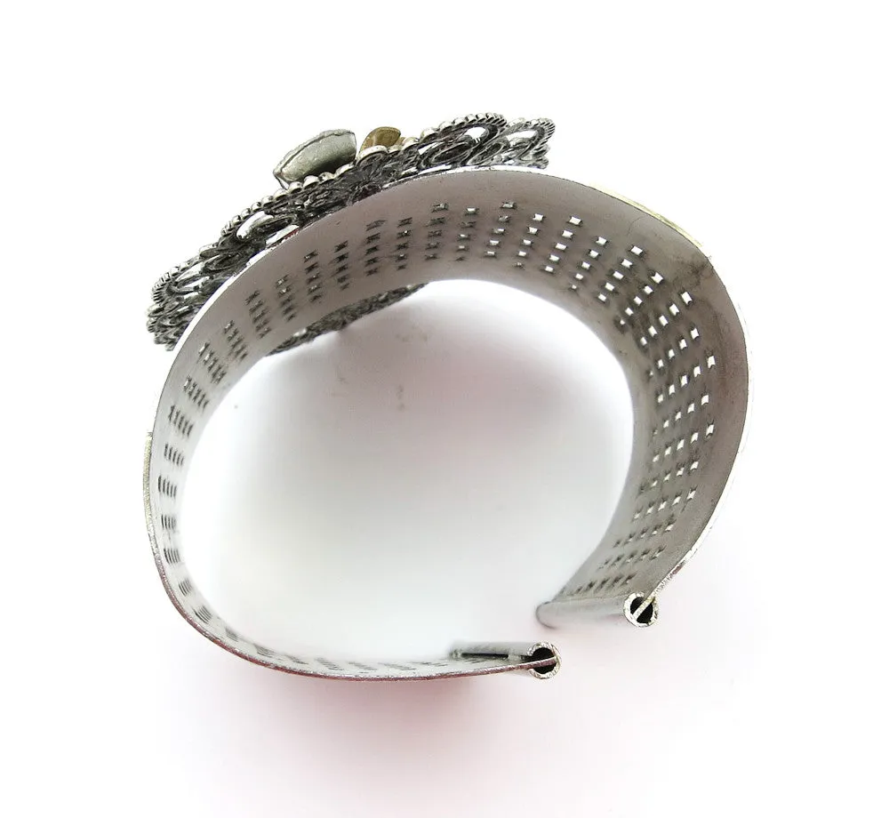 Silver Filigree Cuff Bracelet