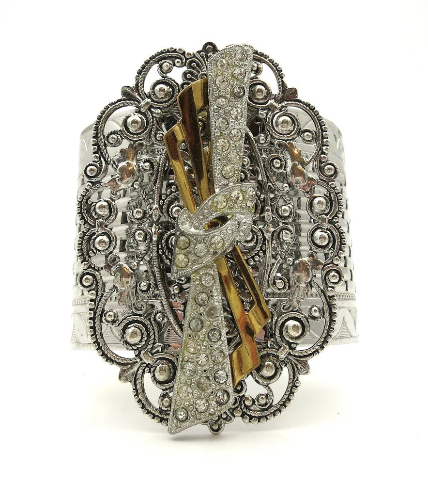 Silver Filigree Cuff Bracelet