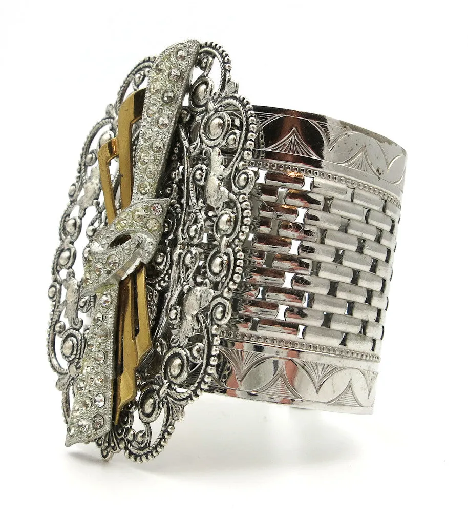 Silver Filigree Cuff Bracelet