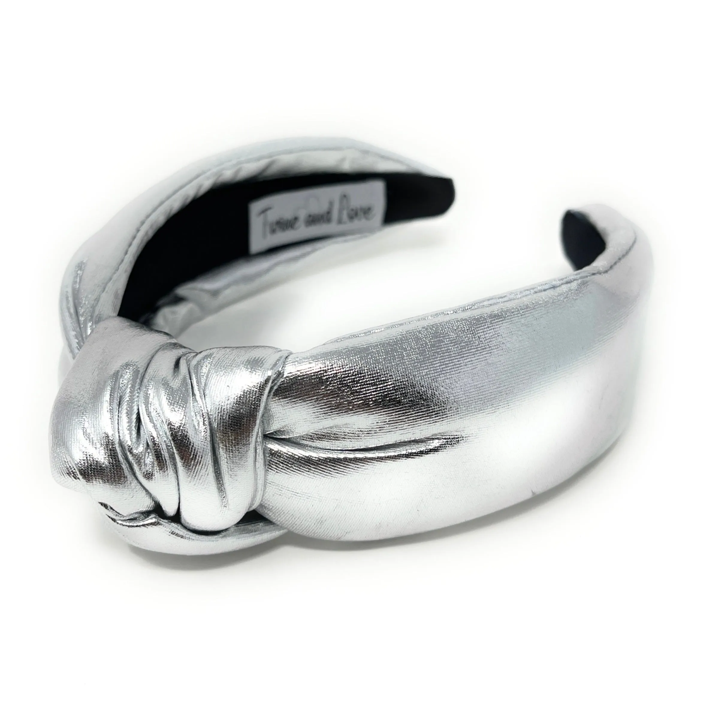 Silver Metallic Knotted Headband