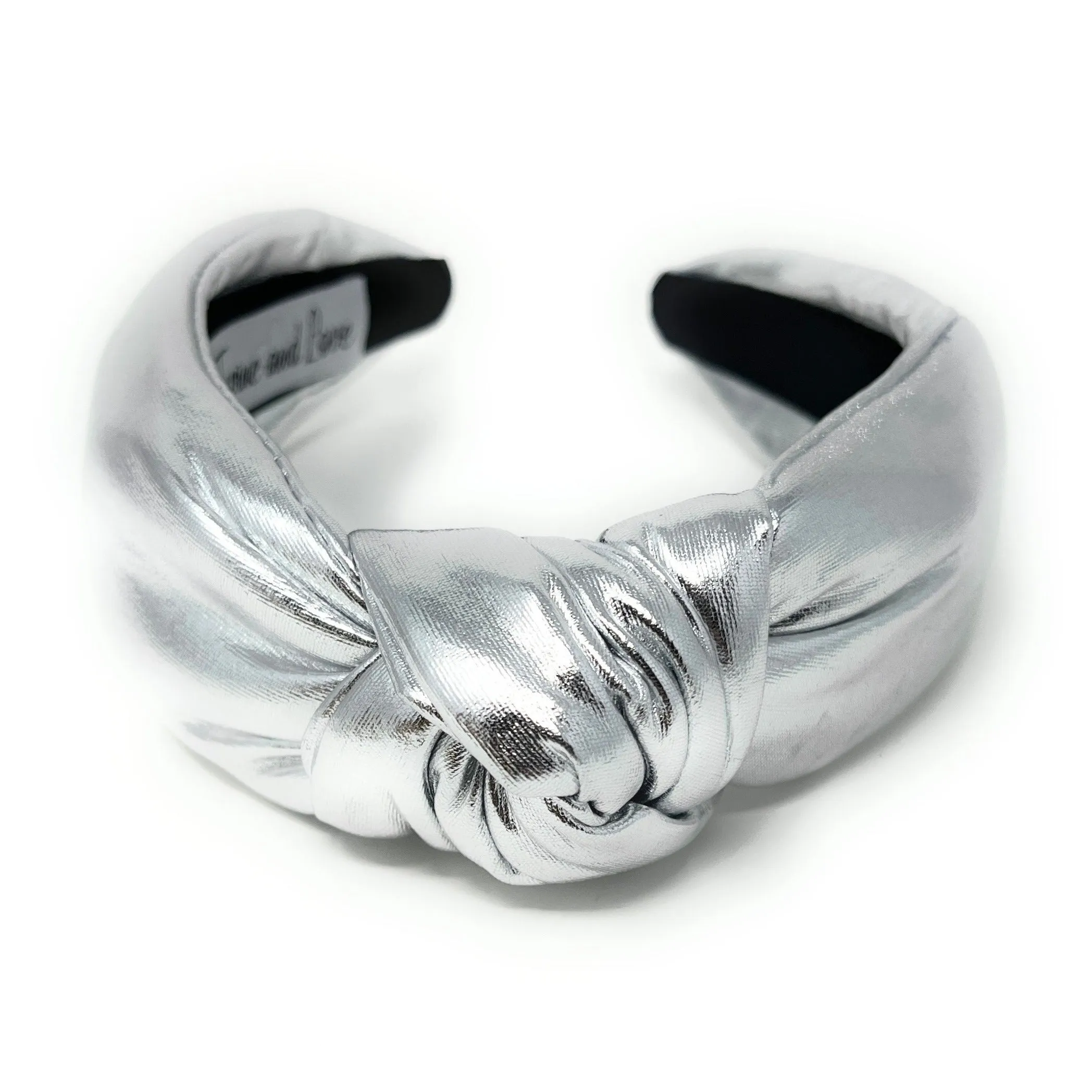 Silver Metallic Knotted Headband