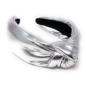 Silver Metallic Knotted Headband