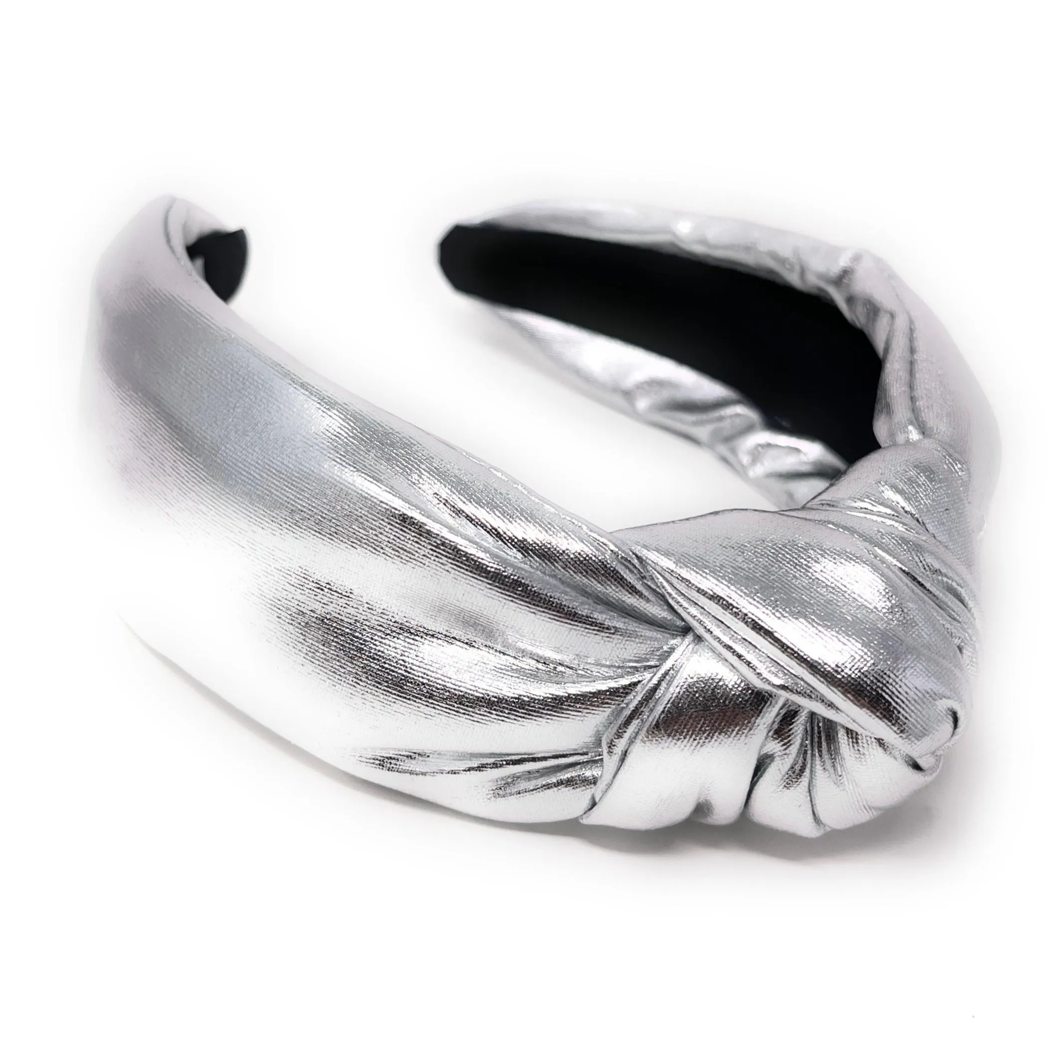 Silver Metallic Knotted Headband