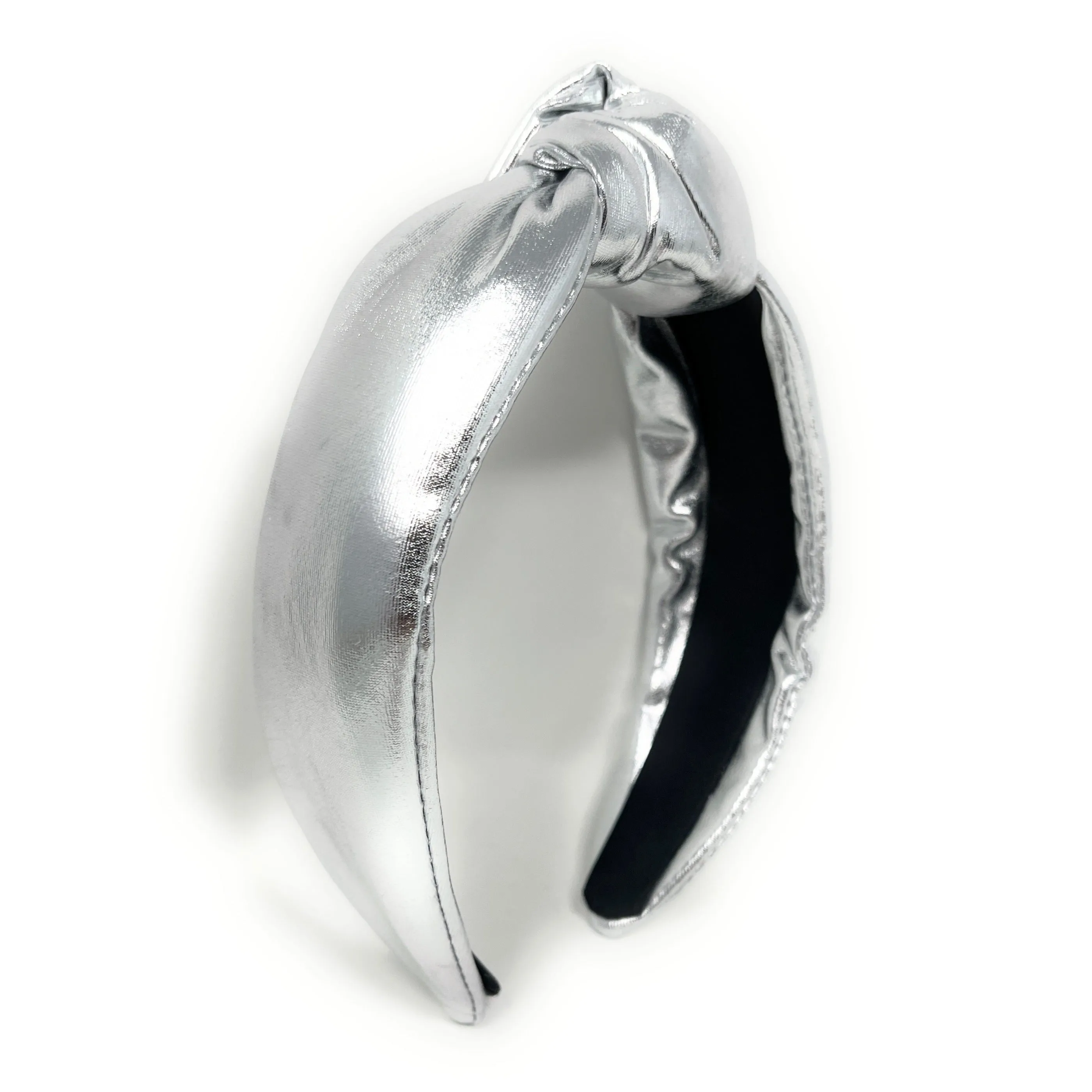 Silver Metallic Knotted Headband